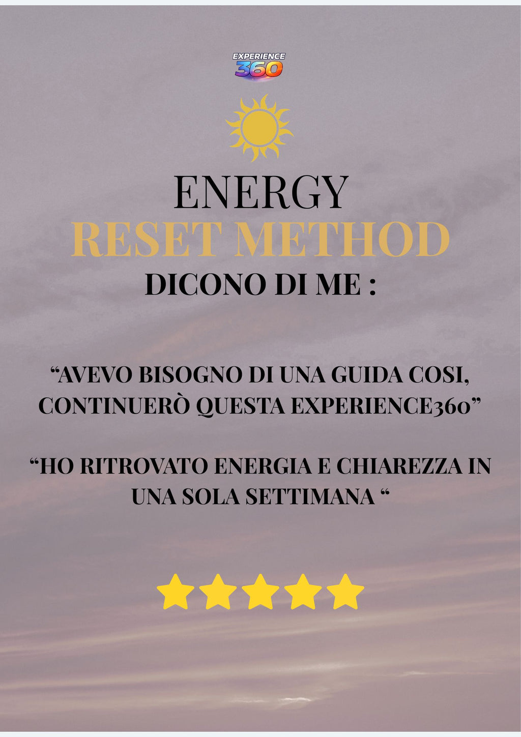 ENERGY RESET METHOD